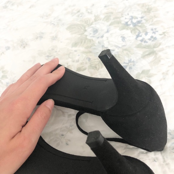 Old Navy Faux-Suede Skinny Heels in Black Size 7.5 - Picture 11 of 11